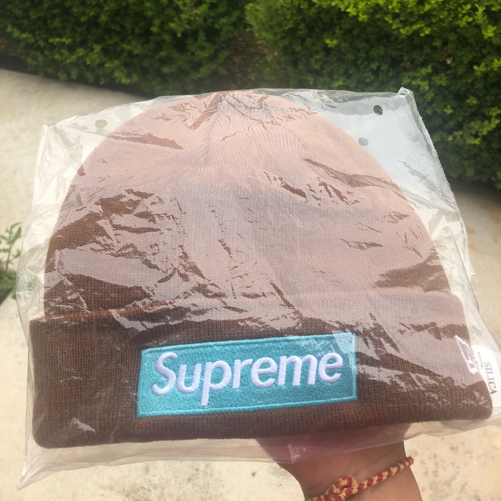 Supreme X New Era Box Logo Rust Beanie FW17